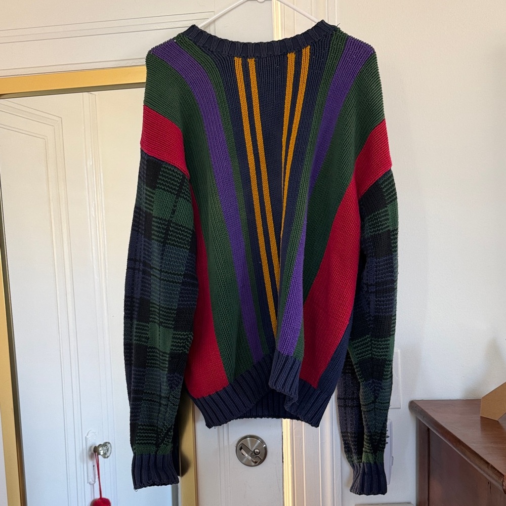 Tommy Hilfiger 90’s Striped Knit Sweater, Size L